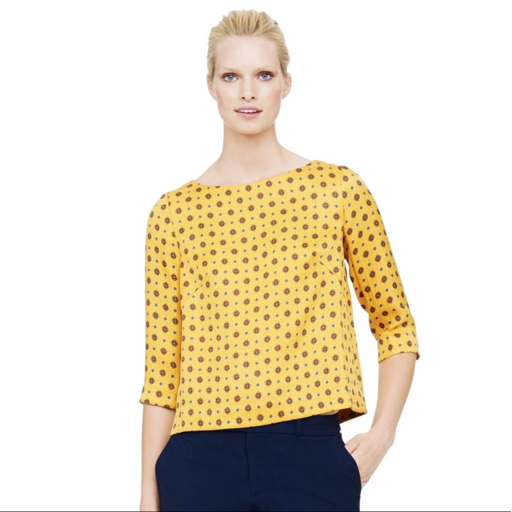 CLUB MONACO Mustard Sienna Top